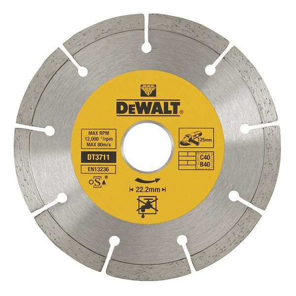 Szegmentált gyémánt vágótárcsa 125mm (DeWALT DT3711-QZ)