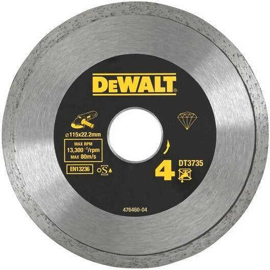 Gyémánt vágótárcsa csempéhez, 115mmx22,2mm (DeWALT DT3735-XJ)