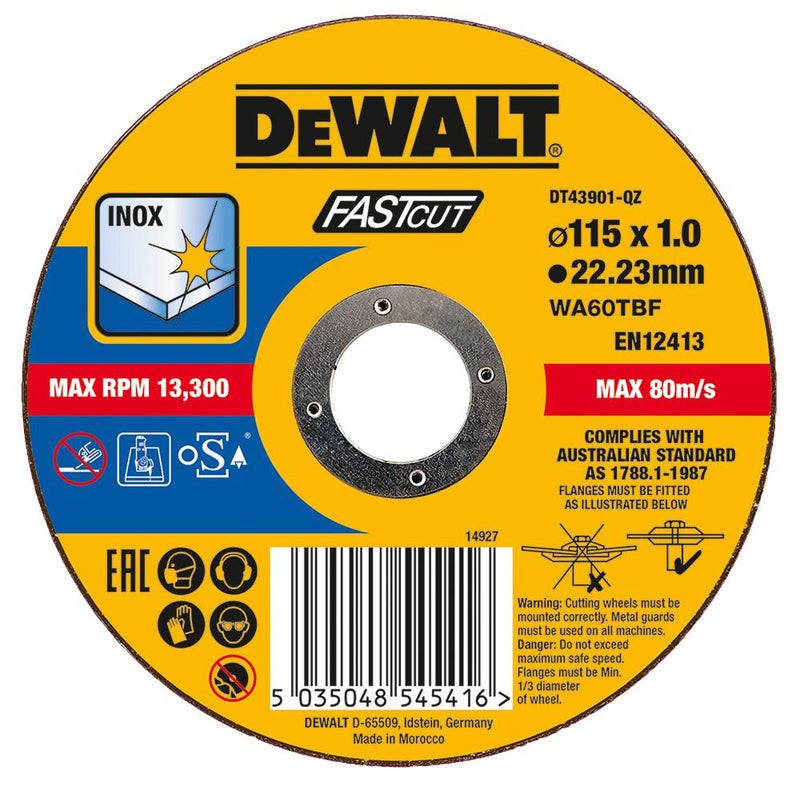 Vágókorong 125mmx1.6mm x22.23mm INOX (DeWALT DT43906-QZ)
