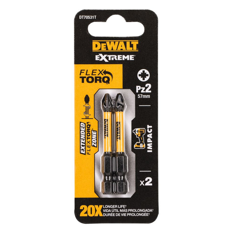 2xPz2 50mm-es IR Torziós csavarozóbit (DeWALT DT70531T-QZ)