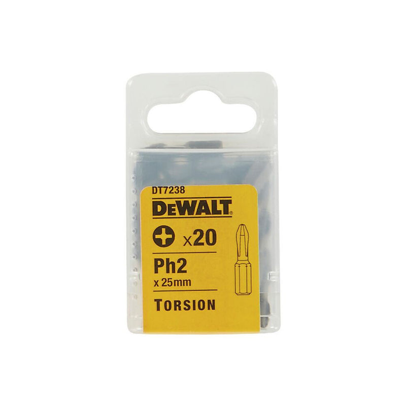 Csavarozóbetét, Torsion, PH2, 25mm, 20db/cs (DeWALT DT7238-QZ)