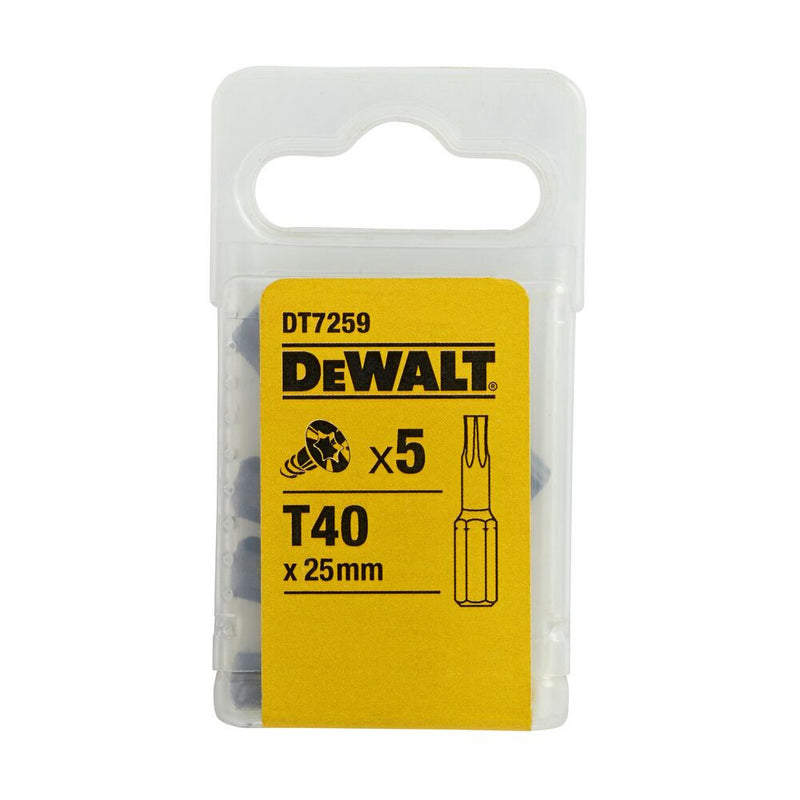 Csavarozóbetét, TORX, T40, 25mm, 5db/cs (DeWALT DT7259-QZ)