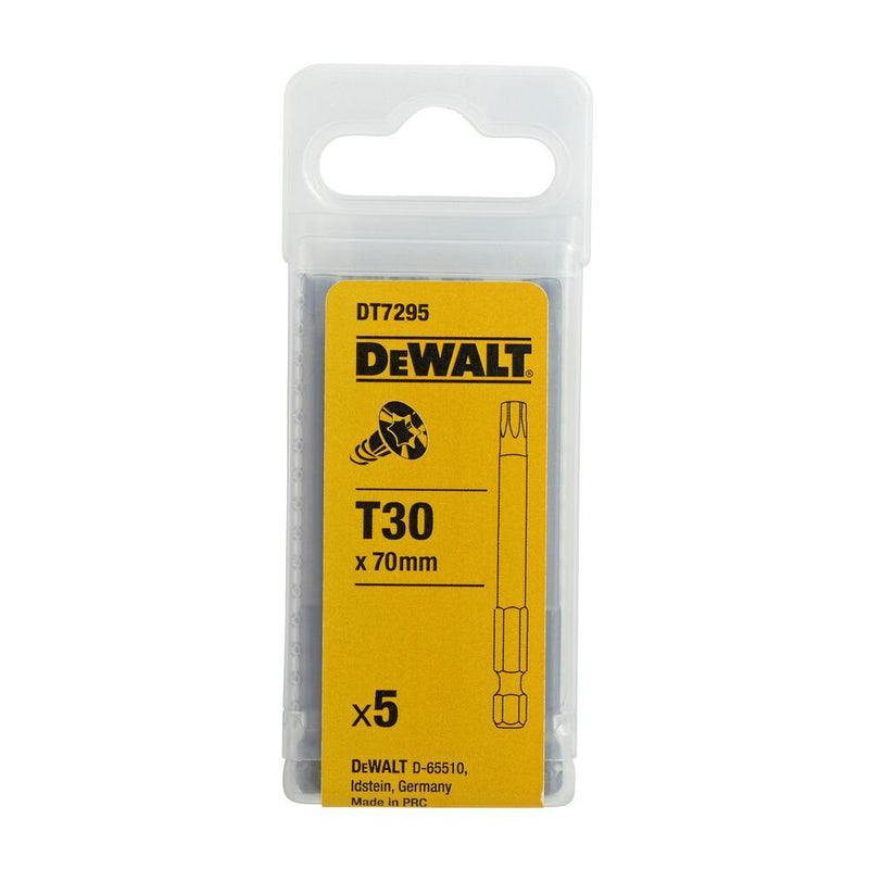 Csavarozóbetét, TORX, T30, 70mm, 5db/cs (DeWALT DT7295-QZ)