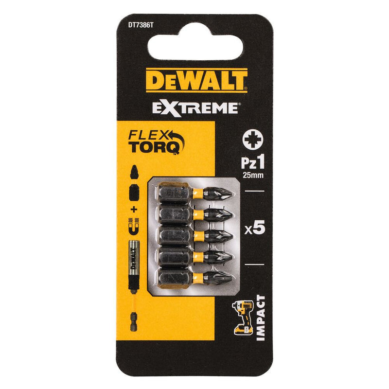 PZ1 x 5db 25mm-es IR Torziós csavarozóbit (DeWALT DT7386T-QZ)