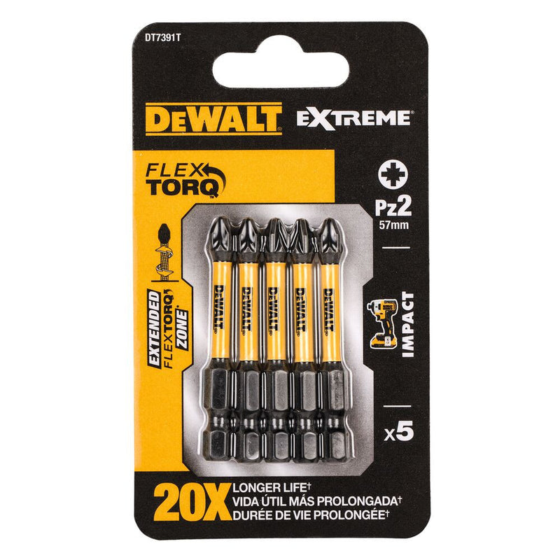 PZ2 x 5pcs 50mm IR Torsion Screwdriver Bit (DeWALT DT7391T-QZ)