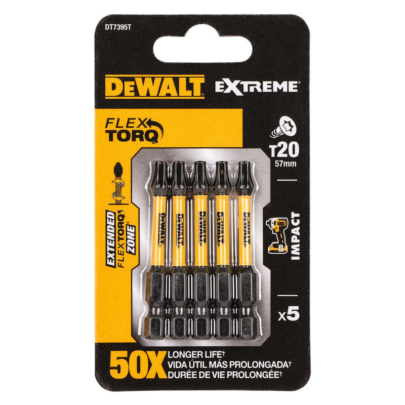 T20 x 5pcs 50mm IR Torsion Screwdriver Bit (DeWALT DT7395T-QZ)