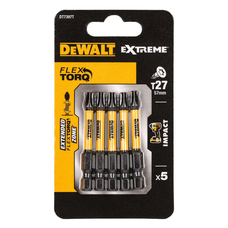 T27 x 5pc 50mm IR Torsion screwdriver bit (DeWALT DT7397T-QZ)