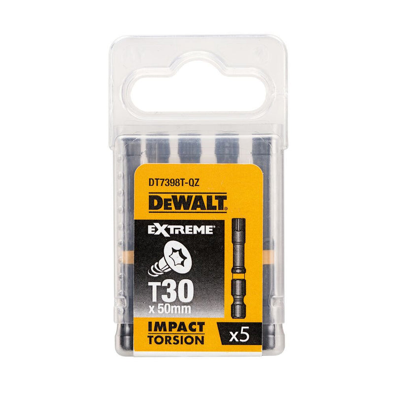 T30 x 5pcs 50mm IR Torsion screwdriver bit (DeWALT DT7398T-QZ)