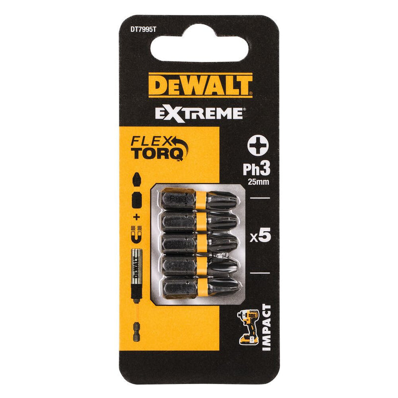 PH3 x 5db 25mm-es IR Torziós csavarozóbit (DeWALT DT7995T-QZ)