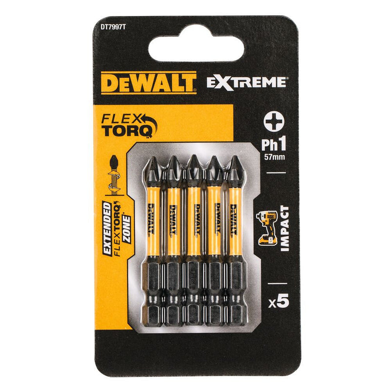 PH1 x 5db 25mm-es IR Torziós csavarozóbit (DeWALT DT7997T-QZ)