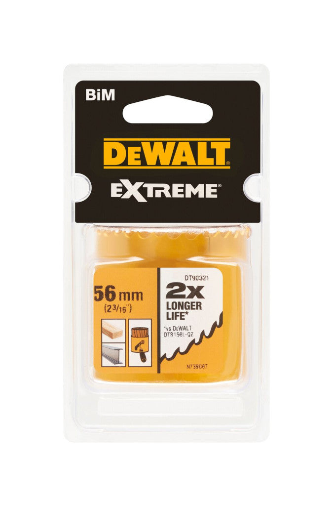 Extreme Holesaw, HSS, bimetal, 56 mm (DeWALT DT90321-QZ)