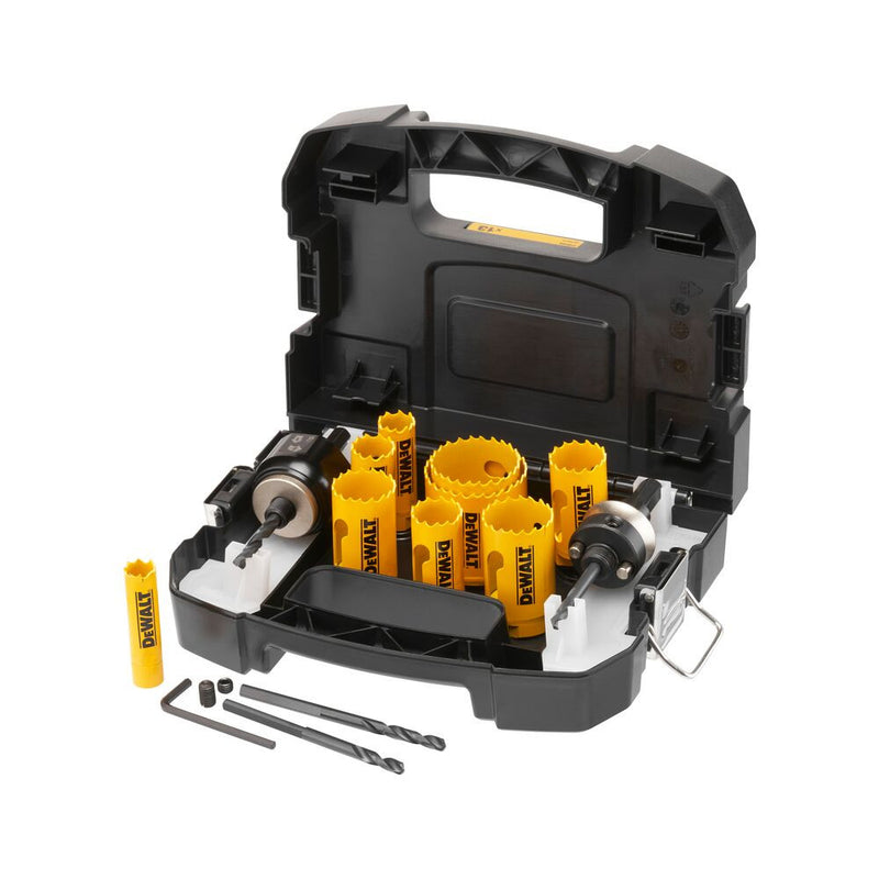 Extrem körkivágó készlet 16-51mm, HSS, bimetal, 13db-os (DeWALT DT90356-QZ)