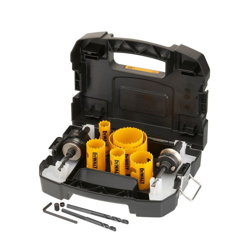 Extrem körkivágó készlet 16-51mm, HSS, bimetal, 10db-os (DeWALT DT90357-QZ)