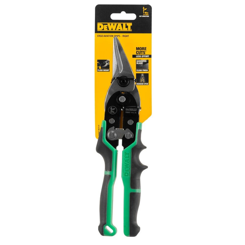 Tin snips - right aviation ergo (DeWALT DWHT14674-0)