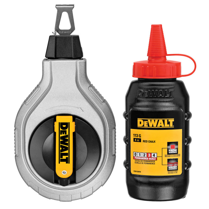 Chalk Line, Red Chalk, 6:1 Gear Ratio, 30m (DeWALT DWHT47408-0)