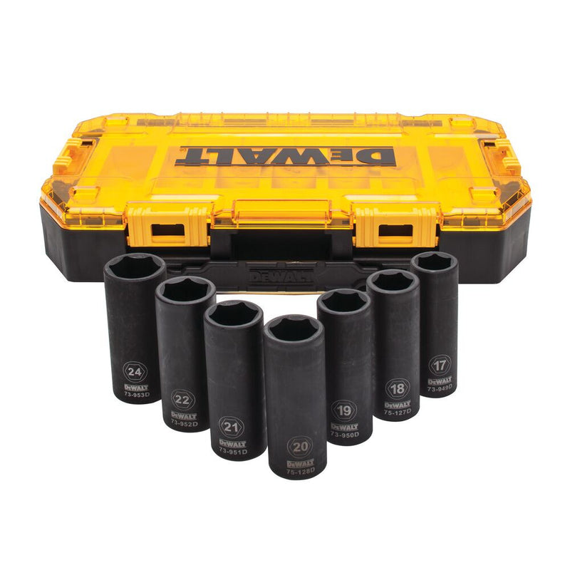 1/2" Gépi Dugókulcs 7db-os készlet, 17-24mm  (DeWALT DWMT74737-0)