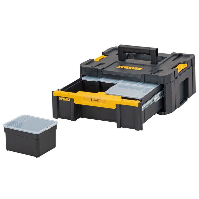 TSTAK III - Szortimenter beépített fiókos tárolóval 9.5 L (DeWALT DWST1-70705)