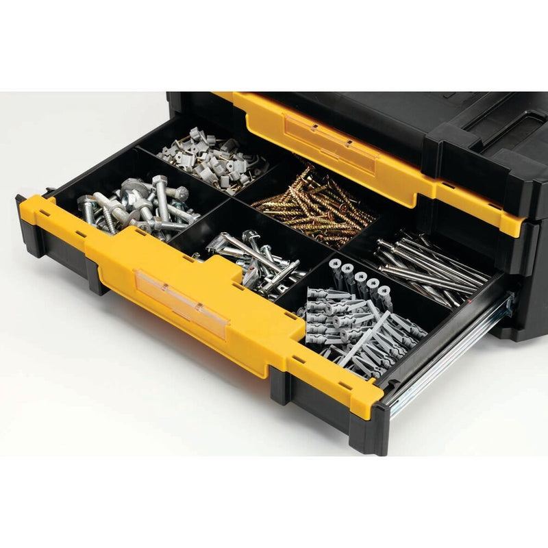 TSTAK IV Szortimenter 2 fiókkal 440x176x314.2mm 8L-es (DeWALT DWST1-70706)