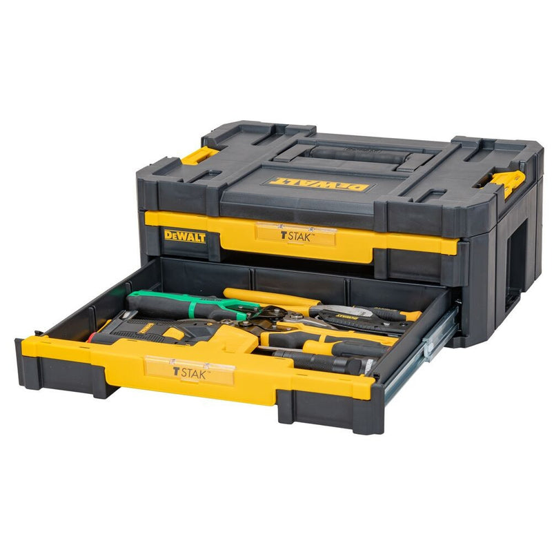 TSTAK IV Szortimenter 2 fiókkal 440x176x314.2mm 8L-es (DeWALT DWST1-70706)