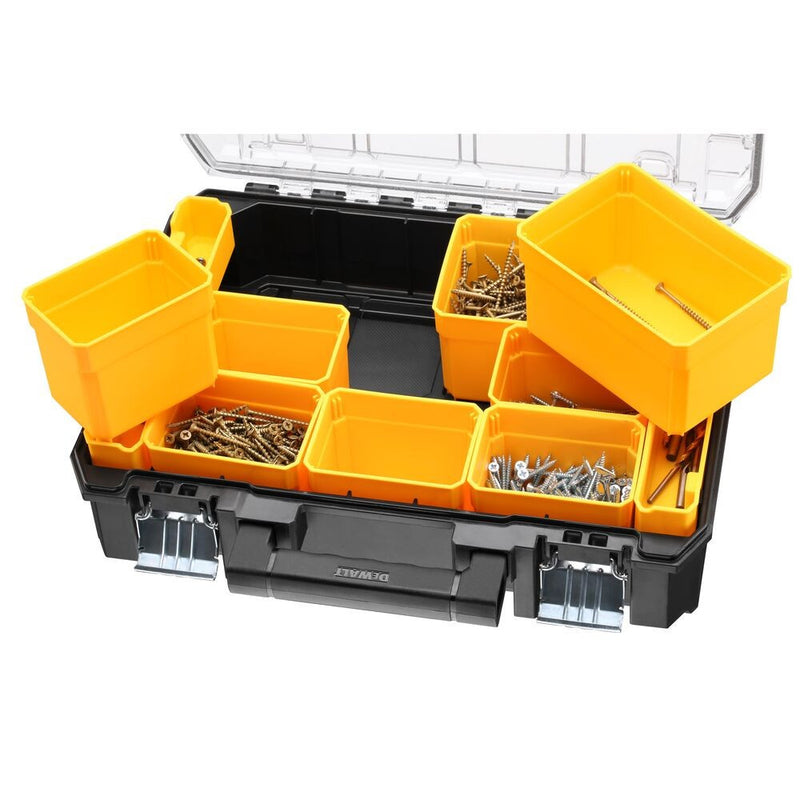 TSTAK V, Átlátszó fedelű szervezhető cserélhető tároló rekeszekkel (DeWALT DWST82968-1)