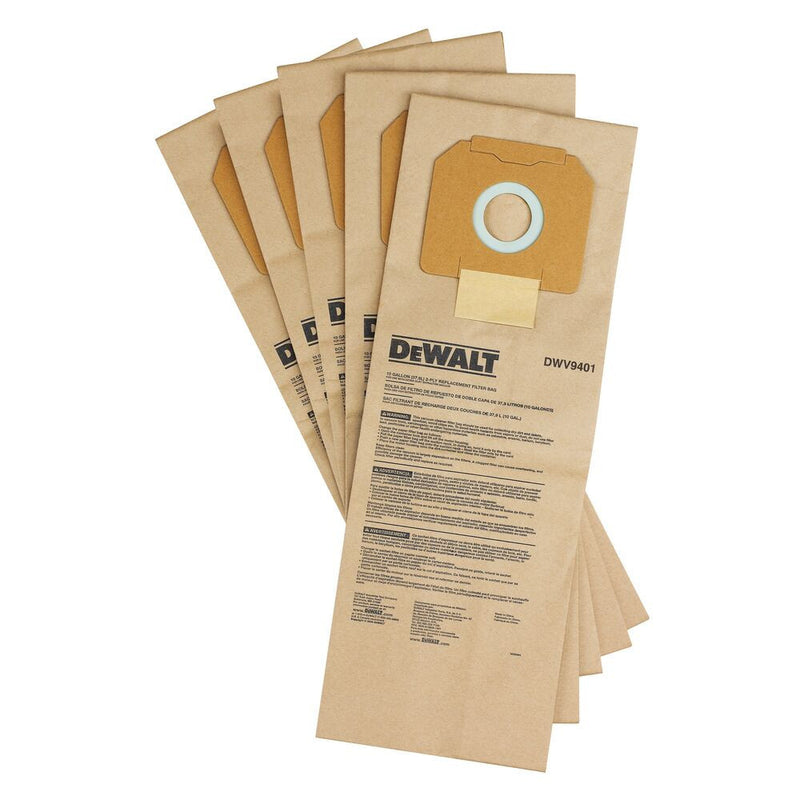 Papír porzsák DWV902-es porszívóhoz 5db/cs (DeWALT DWV9401-XJ)