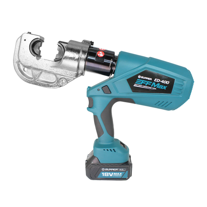 Cordless Hydraulic Crimping Tool (12T / 16-400mm²) 18V/2x4.0Ah (ZUPPER ED-400)