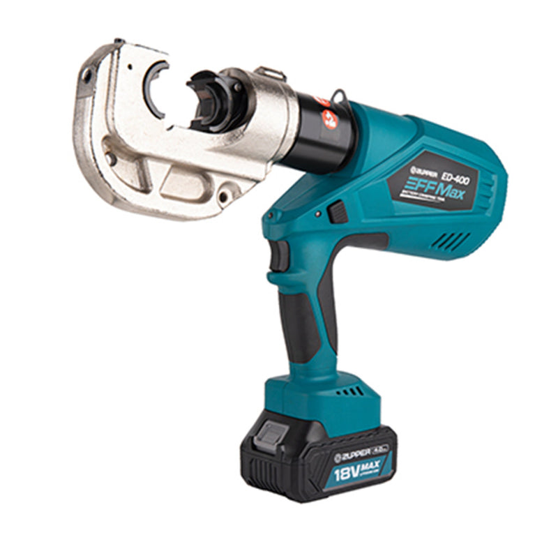 Cordless Hydraulic Crimping Tool (12T / 16-400mm²) 18V/2x4.0Ah (ZUPPER ED-400)