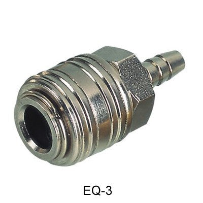 Levegős gyorscsatlakozó, 1/4", EU-típus, tömlős vég (EQ-3)