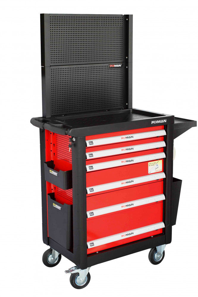 Műhelykocsi, 6 fiókos+kiegszítők, 1568×1036×465mm, 300kg (FIXMAN FX-F1RP6.C5)