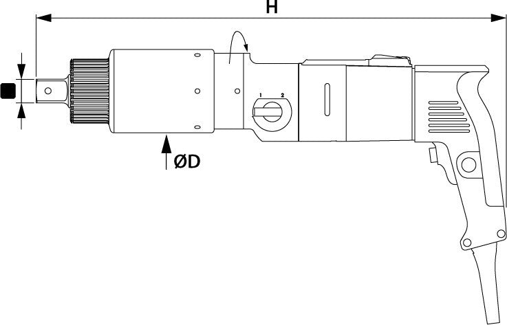 Elektromos nyomatékkulcs (egyenes kivitel) (GEDORE LDE)