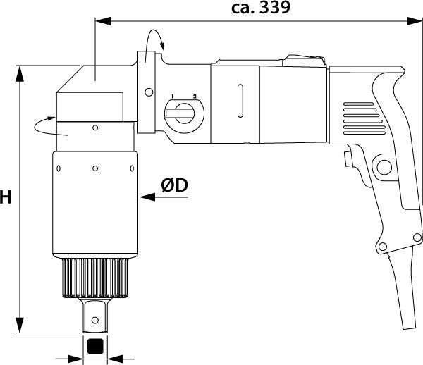 Torque wrench for crane assembly, crane assembly version (GEDORE LEW-L)