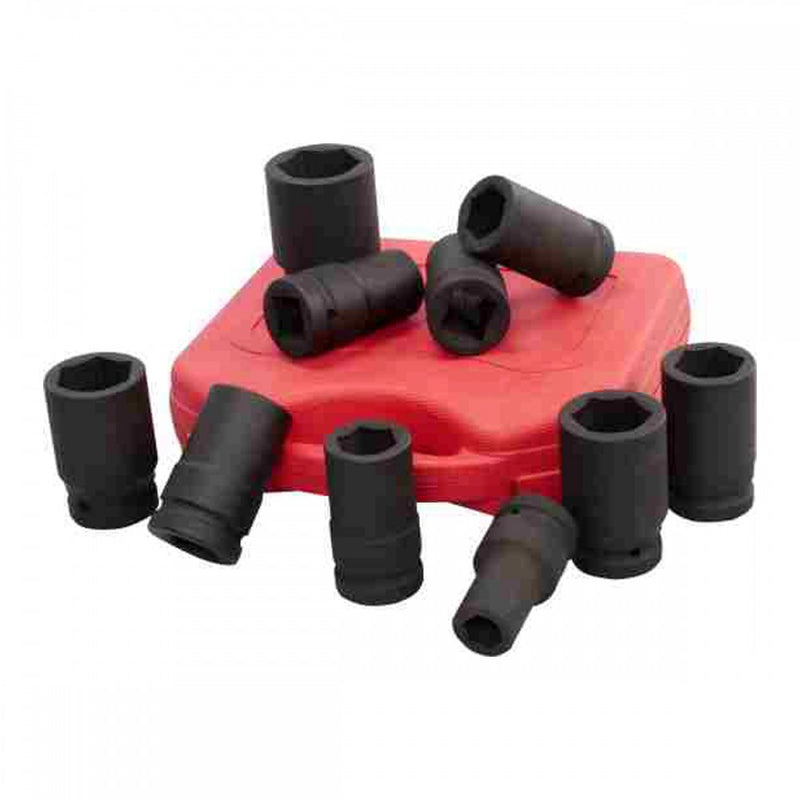 10-piece Impact Socket Set 3/4" (17-46mm L: 56-70mm) (JQ-34-10set)