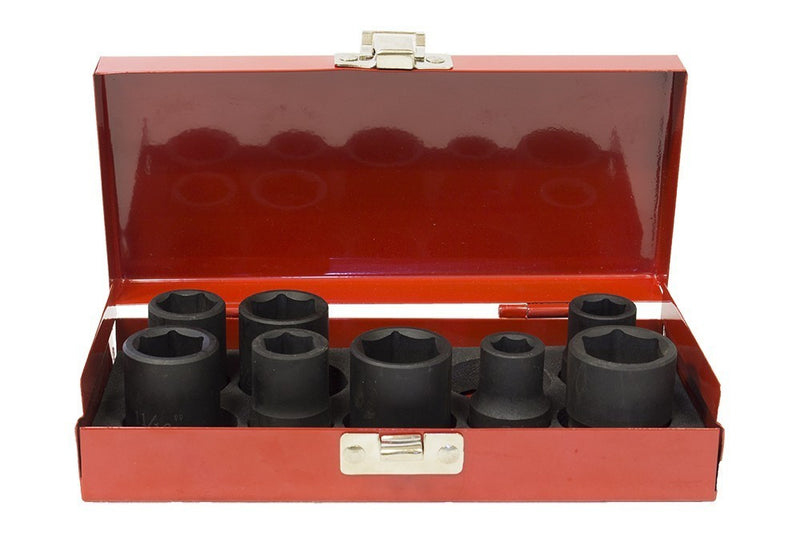 1/2" Gépi Dugókulcs 8db-os készlet (7/16-7/8" L: 38mm) (JQ-38-12-8set-SAE)