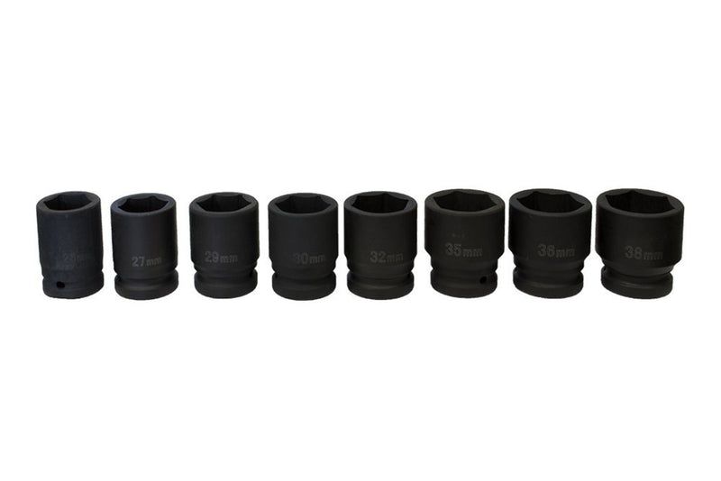 3/4" Drive Deep Socket Set 8pcs (26-38mm, L:56mm) (JQ-56-34-8set)