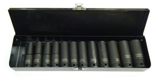1/2" Gépi Dugókulcs 12db-os készlet (10-24mm, L: 78mm) (JQ-78-12-12set)