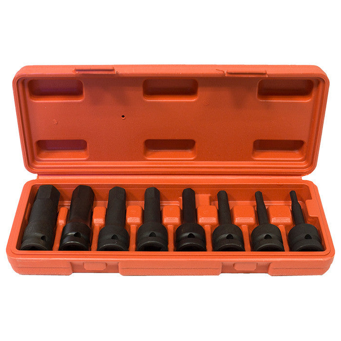 1/2" Gépi Dugókulcs 8db-os készlet, Imbusz (5-19mm, L:78mm) (JQ-78-12-8SET-HEX)