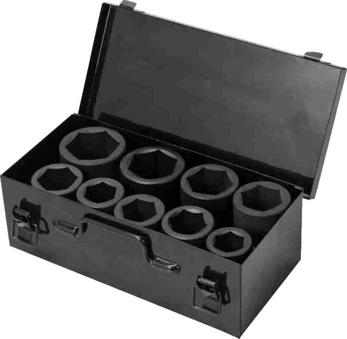 1" Machine Socket Wrench 9-piece set (1-2"), L:90mm (JQ-90-1-9set-SAE)