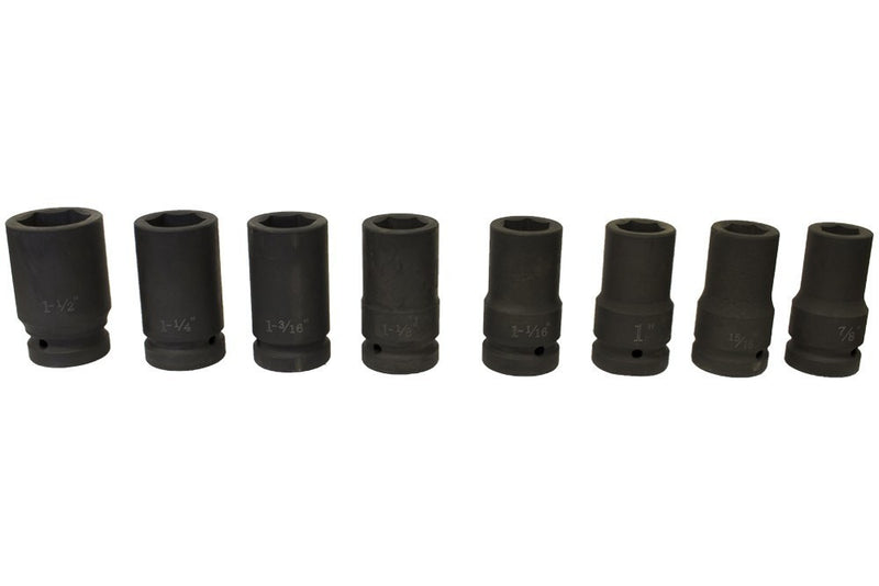 3/4" Gépi Dugókulcs 8db-os készlet (13/16-1.1/2", L: 90mm) (JQ-90-34-8set-SAE)