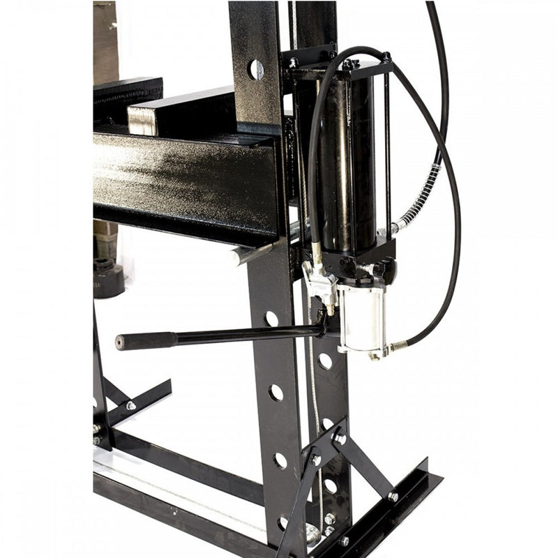 50T Hydraulic Workshop Press with Compressed Air-Powered Unit and Pressure Gauge (SP50A)