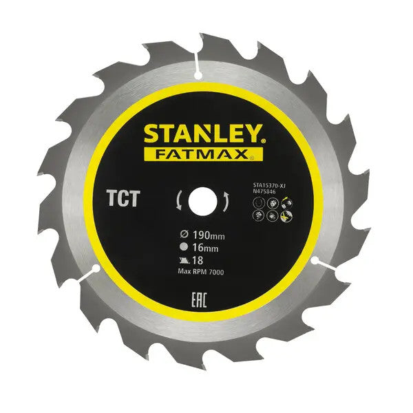 Wood Saw Blade 190x16 mm, 18 teeth (STANLEY STA15370-XJ)