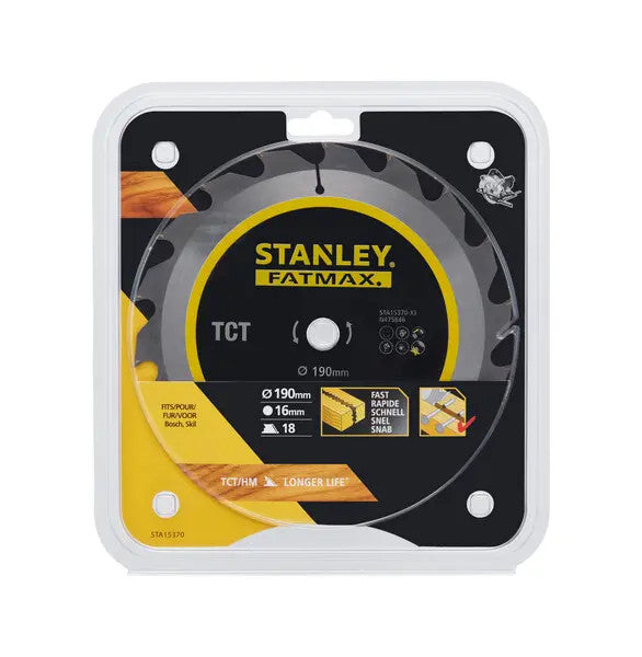 Wood Saw Blade 190x16 mm, 18 teeth (STANLEY STA15370-XJ)