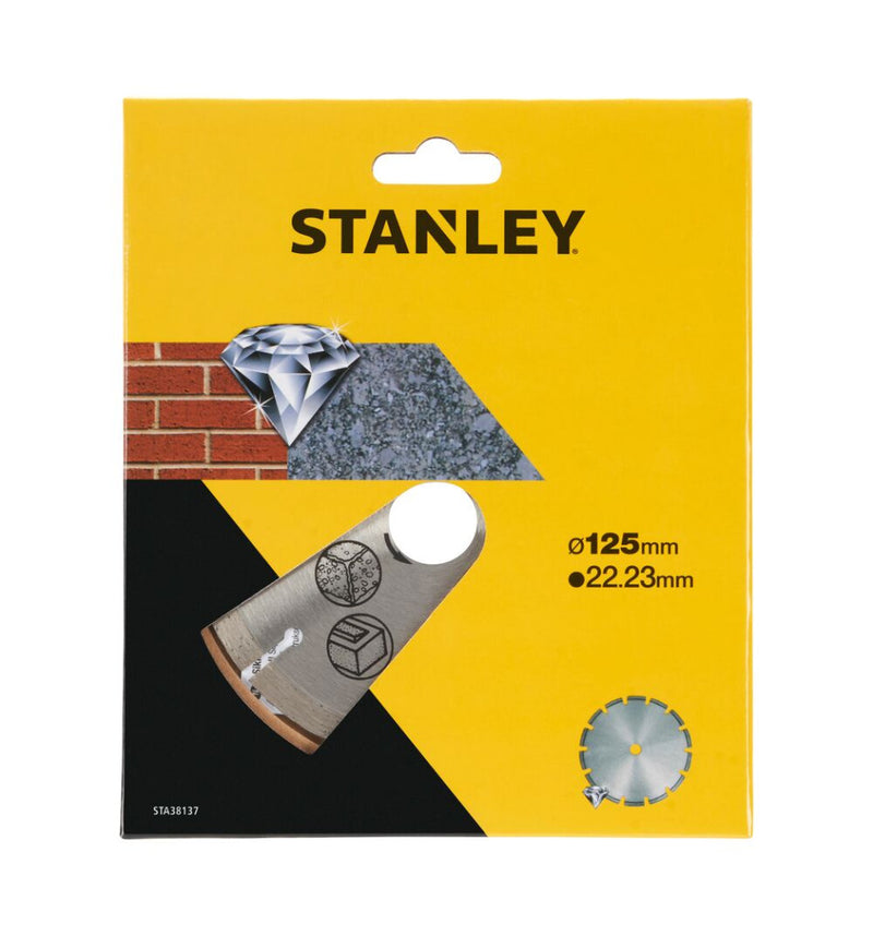 Diamond cutting disc for stone and brick, 125x22.2 mm (STANLEY STA38137-XJ)