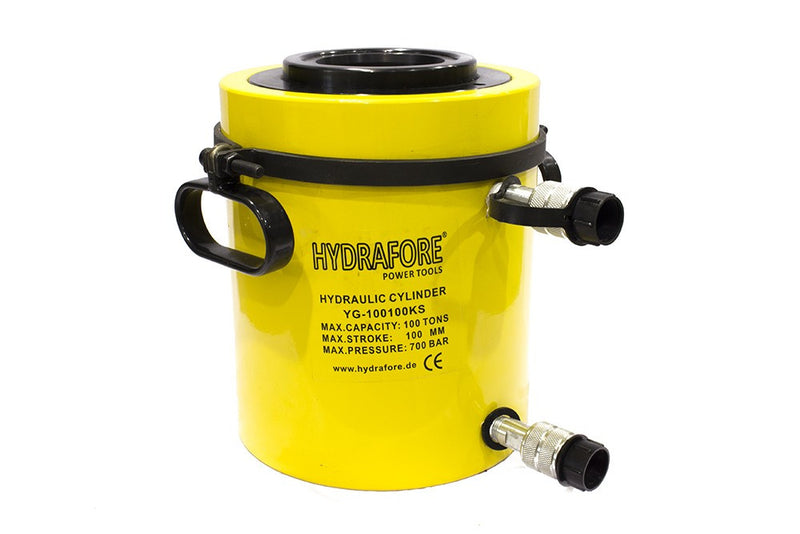 Kettős működésű üreges hidraulikus munkahenger (100T, 100mm) (YG-100100KS)