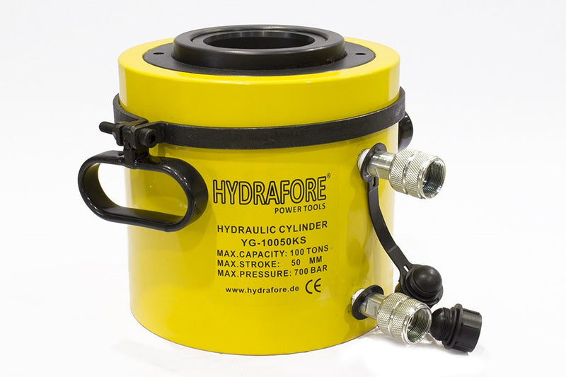 Kettős működésű üreges hidraulikus munkahenger (100T, 50mm) (YG-10050KS)
