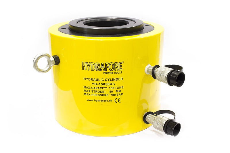 Kettős működésű üreges hidraulikus munkahenger (100T, 50mm) (YG-10050KS)