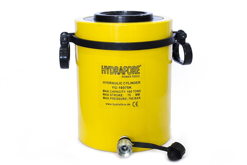 Egyszeres működésű üreges hidraulikus munkahenger (100T, 75mm) (YG-10075K)