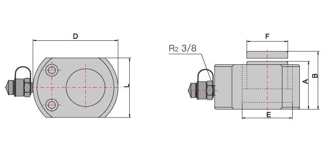 Alacsony hidraulikus munkahenger (100T, 16mm) (YG-100B)