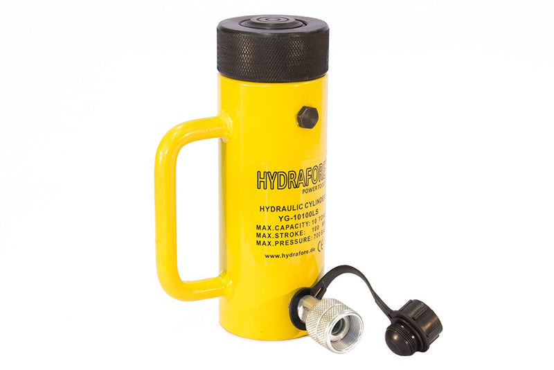 Egyszeres működésű biztosítóanyás hidraulikus munkahenger (10T, 100mm) (YG-10100LS)