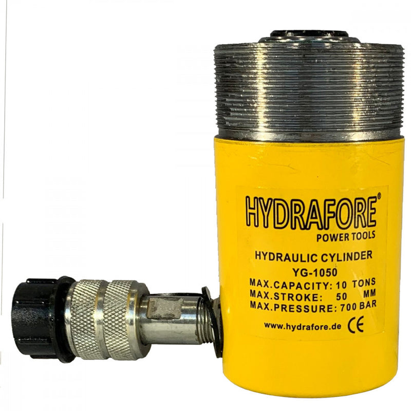 Egyszeres működésű, gallérmenetes hidraulikus munkahenger (10T, 50mm) (YG-1050CT)