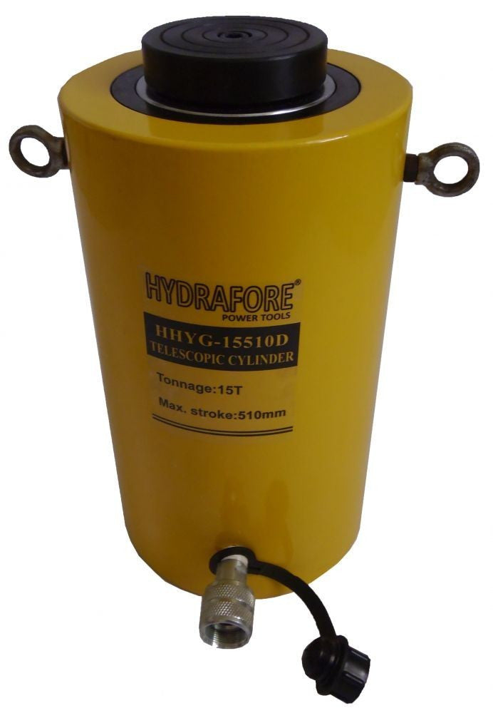 Teleszkópos hidraulikus munkahenger (15T, 510mm) (HYDRAFORE YG-15510D)